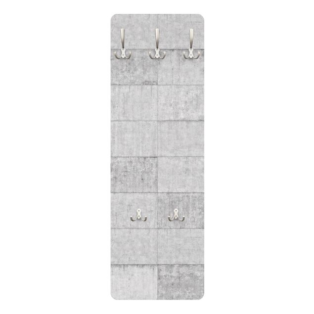 Wandkapstokken houten paneel Concrete Brick Look Grey