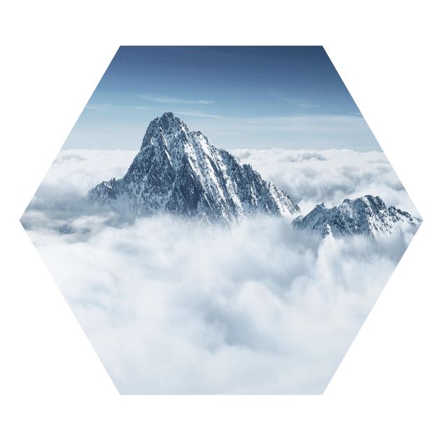 Hexagons Forex schilderijen The Alps Above The Clouds