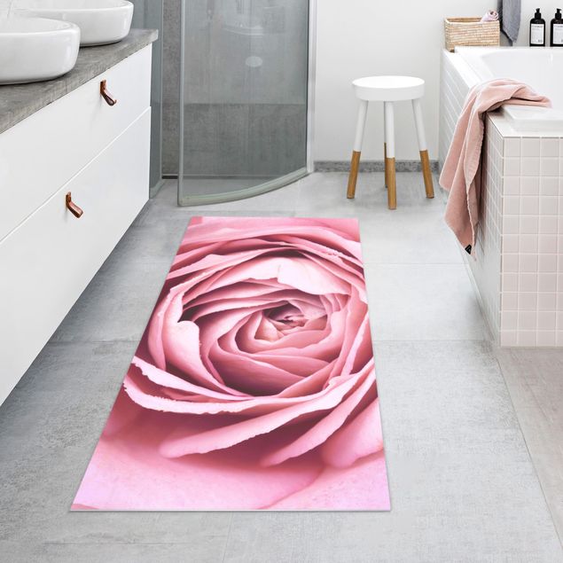 moderne vloerkleden Pink Rose Blossom