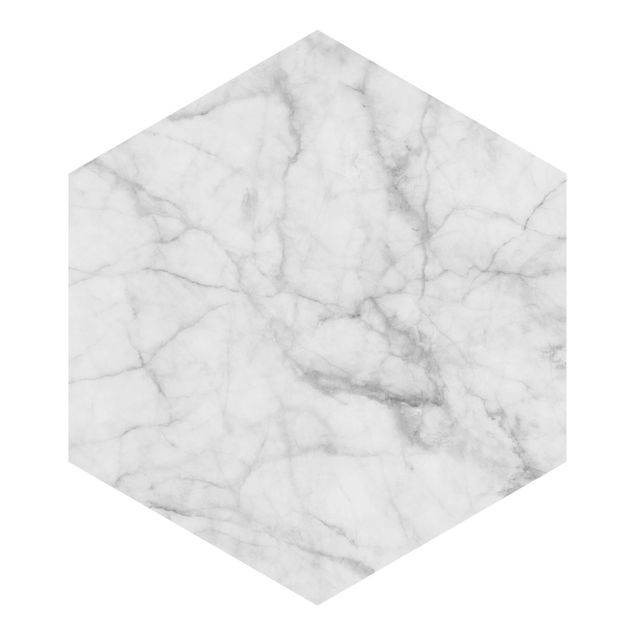 Hexagon Behang Bianco Carrara