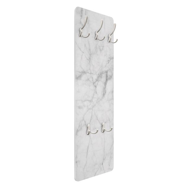 Wandkapstokken houten paneel Bianco Carrara