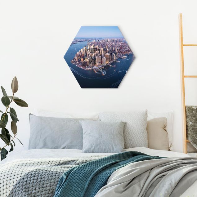 Hexagons Aluminium Dibond schilderijen Big City Life