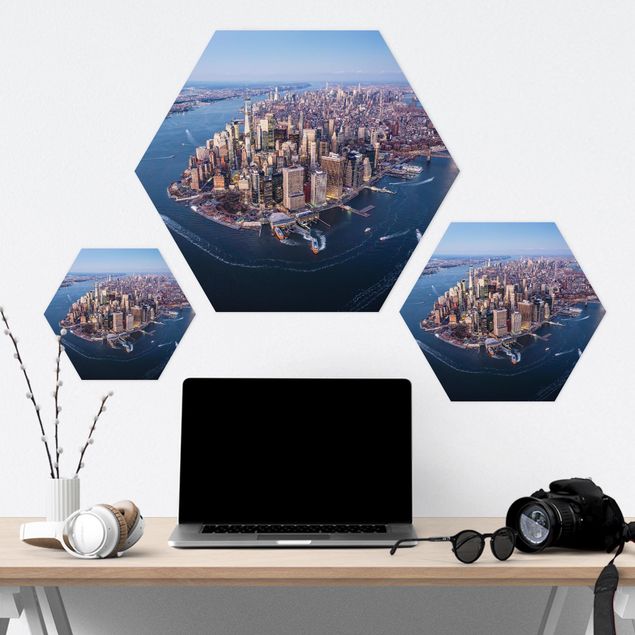 Hexagons Forex schilderijen Big City Life