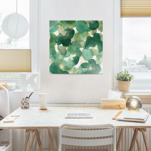 Glasschilderijen - Leaf canopy