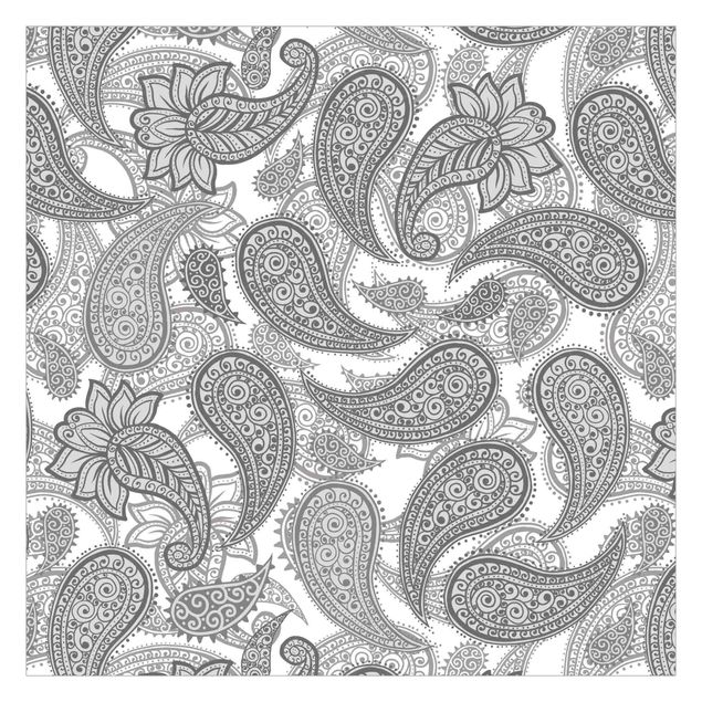 Fotobehang Boho Mandala Pattern In Grey