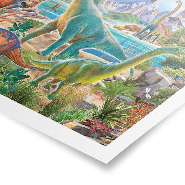 Posters Brachiosaurus And Tricaterops