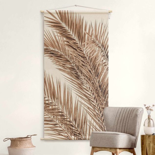 muur tapijt Bronze Coloured Palm Fronds