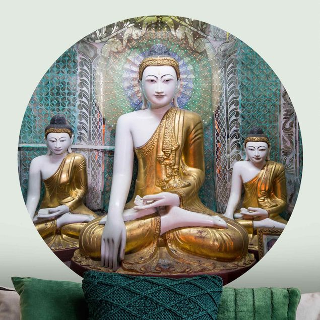 Behangcirkel Buddha Statues
