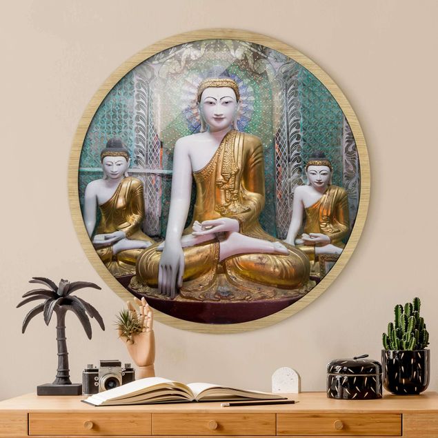 Rond schilderijen Statue di Buddha