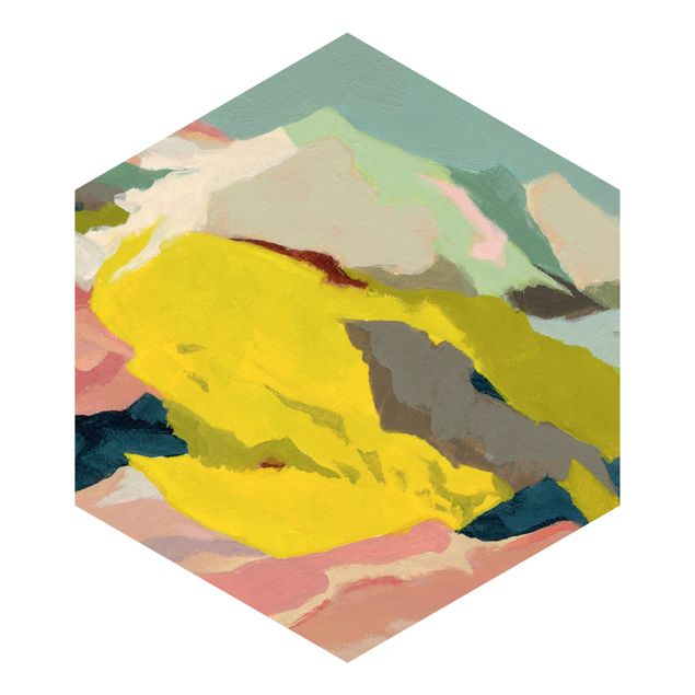 Hexagon Behang Coloured Sugar Coast