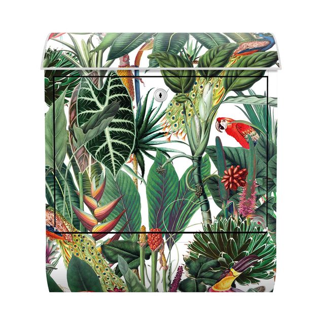 Brievenbussen Colourful Tropical Rainforest Pattern