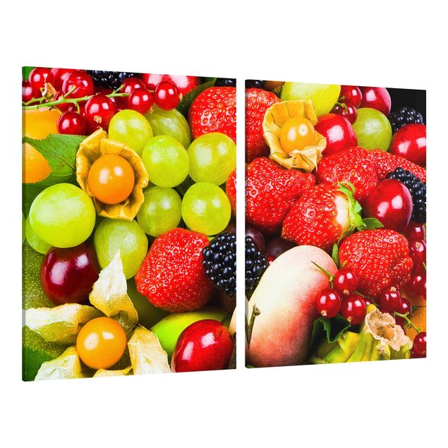 Canvas schilderijen - 2-delig  Tropical Fruits