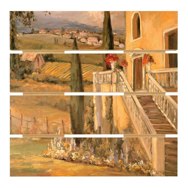 Houten schilderijen op plank Italian Countryside - Porch