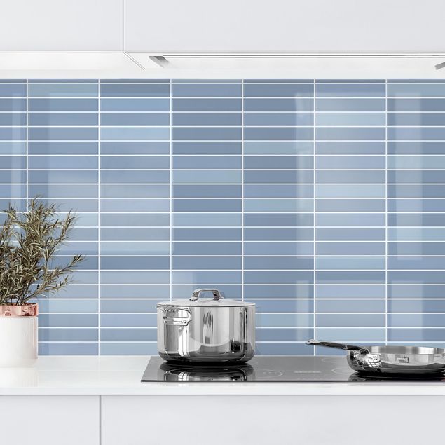 Achterwand voor keuken tegelmotief Metro Tiles - Light Blue