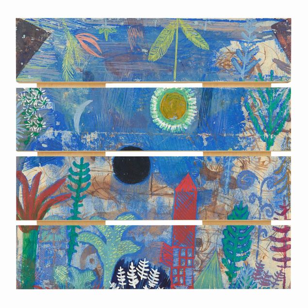 Houten schilderijen op plank Paul Klee - Sunken Landscape