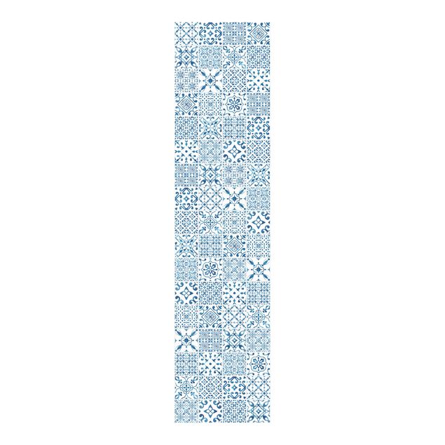 Schuifgordijnen Tile Pattern Blue White