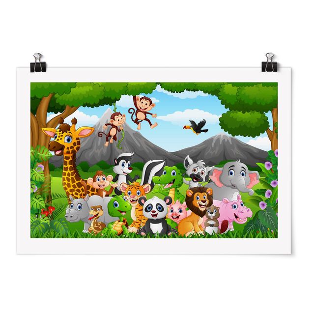 Posters Wild Jungle Animals