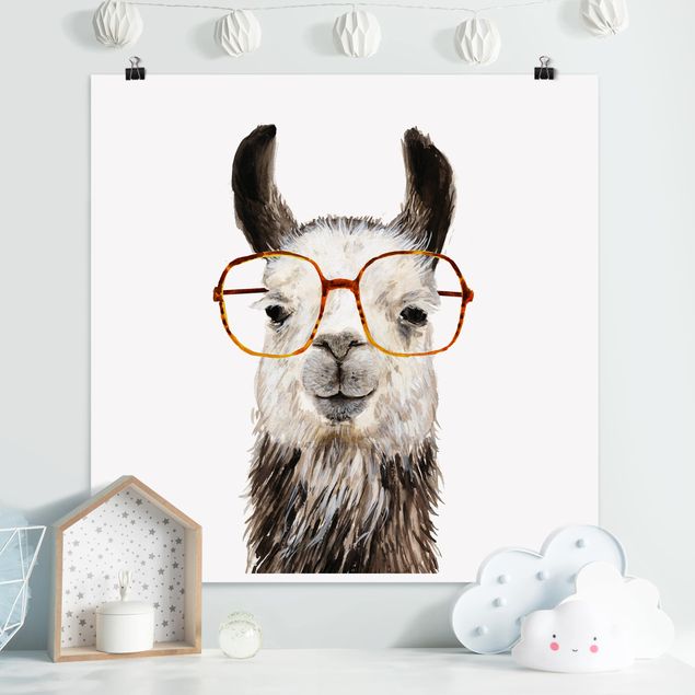 Posters Hip Lama With Glasses IV