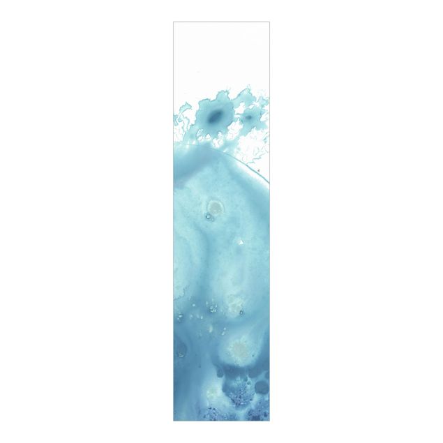 Schuifgordijnen Wave Watercolour Turquoise II