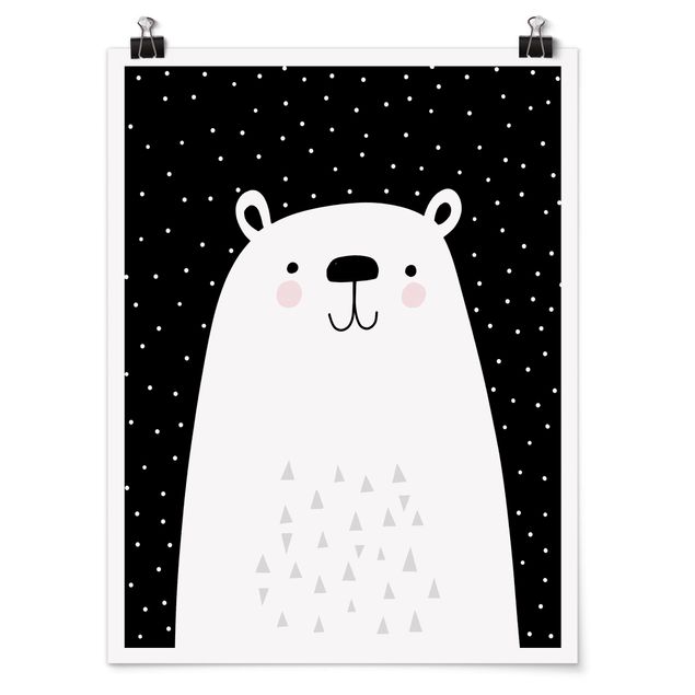 Posters Zoo With Patterns - Polar Bear