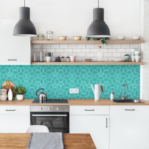Achterwand voor keuken Ceramic Tiles - Turquoise