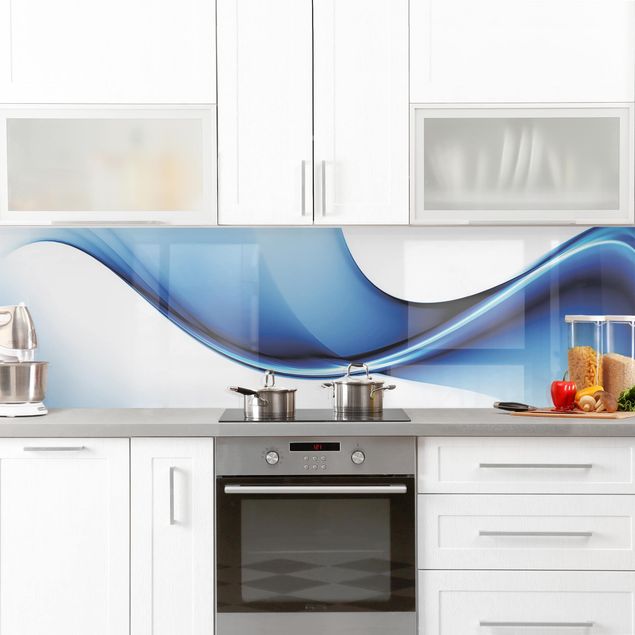 Achterwand voor keuken abstract Blue Conversion