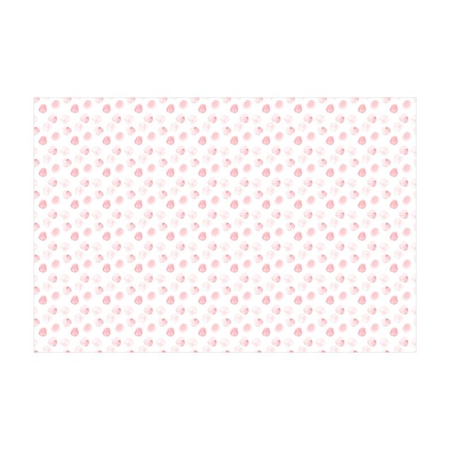 Vinyl tapijt Watercolour Dots Rosa