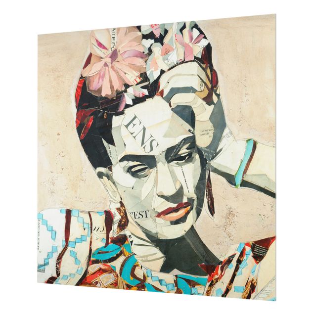 Spatscherm keuken Frida Kahlo - Collage No.1