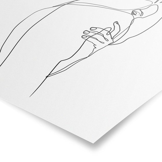 Posters Line Art Nude Shoulder Black And White