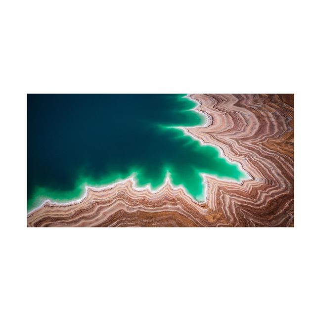 natuurlijk vloerkleed Layered Landscape At The Dead Sea