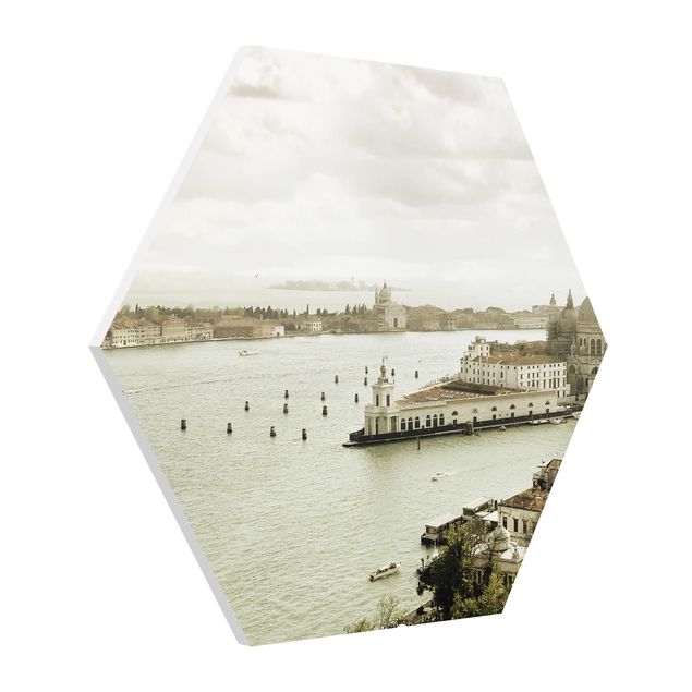 Hexagons Forex schilderijen Lagoon Of Venice