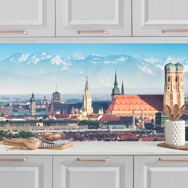Achterwand voor keuken steden en skylines Munich