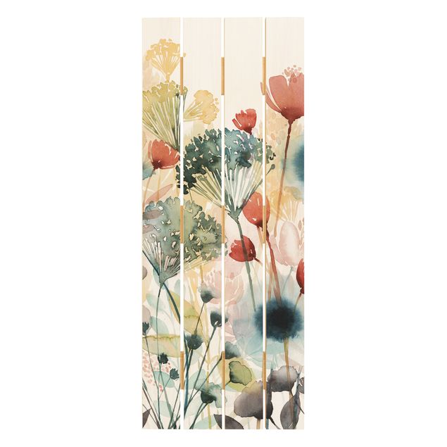 Houten schilderijen op plank Wild Flowers In Summer I
