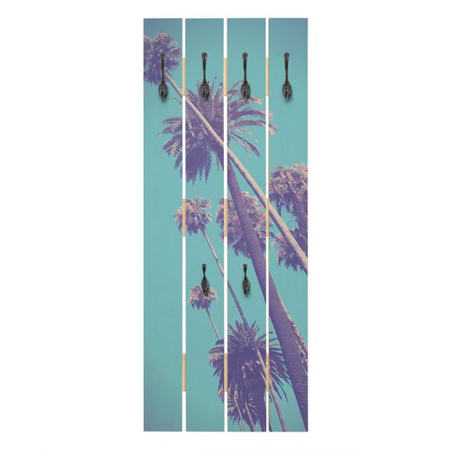 Wandkapstokken houten pallet Tropical Plants Palm Trees And Sky