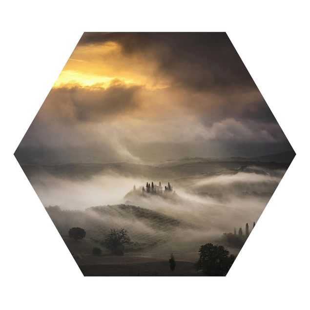 Hexagons Forex schilderijen Fog Waves