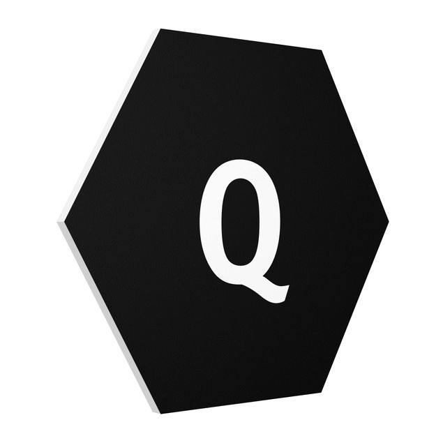 Hexagons Forex schilderijen Letter Black Q