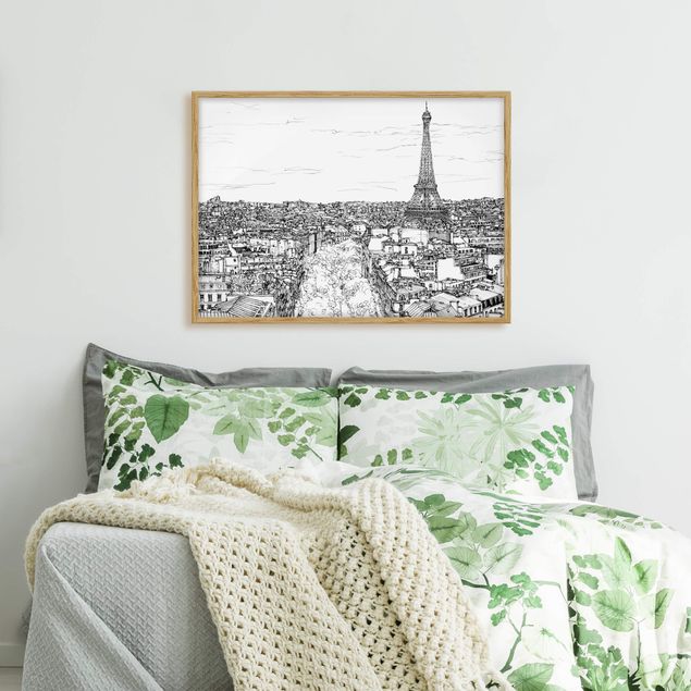 Ingelijste posters City Study - Paris