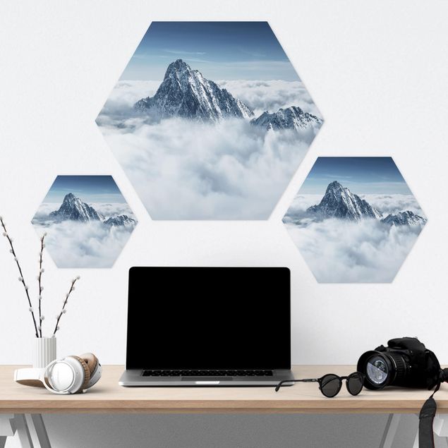 Hexagons Forex schilderijen The Alps Above The Clouds