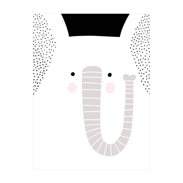 Vinyl tapijt Zoo With Patterns - Elephant
