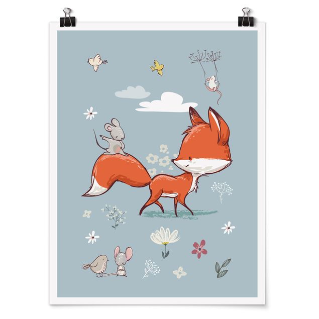 Posters Fox And Mouse On The Move