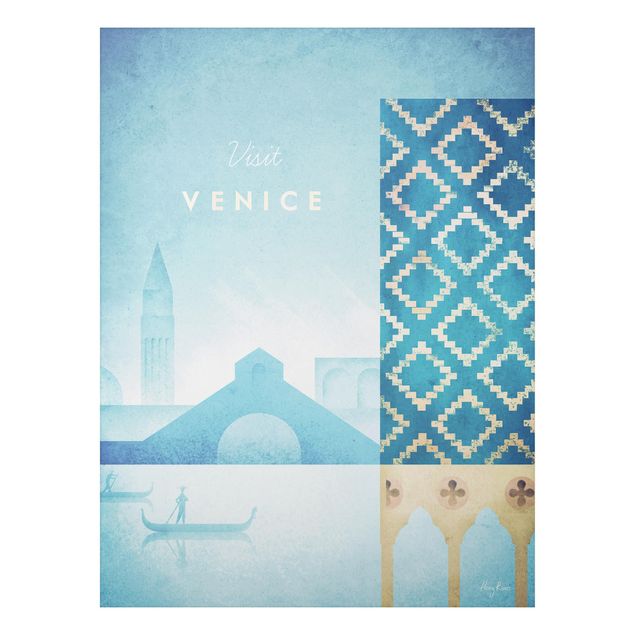 Aluminium Dibond schilderijen Travel Poster - Venice