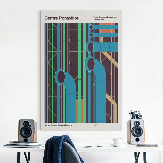 Akoestische schilderijen Centre Pompidou - Poster