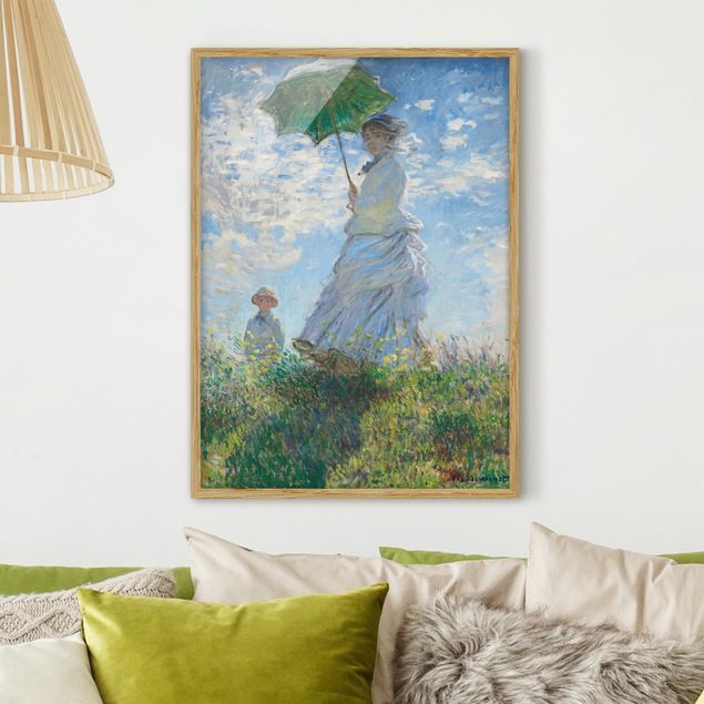 Ingelijste posters - Claude Monet - Woman with Parasol