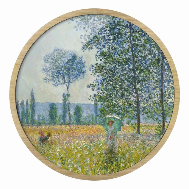 Rond schilderijen Claude Monet - Campo in primavera