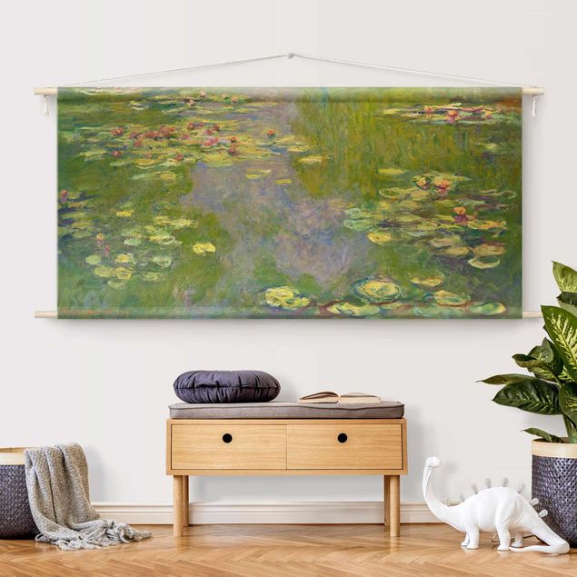 Wandtapijt modern Claude Monet - Green Waterlilies
