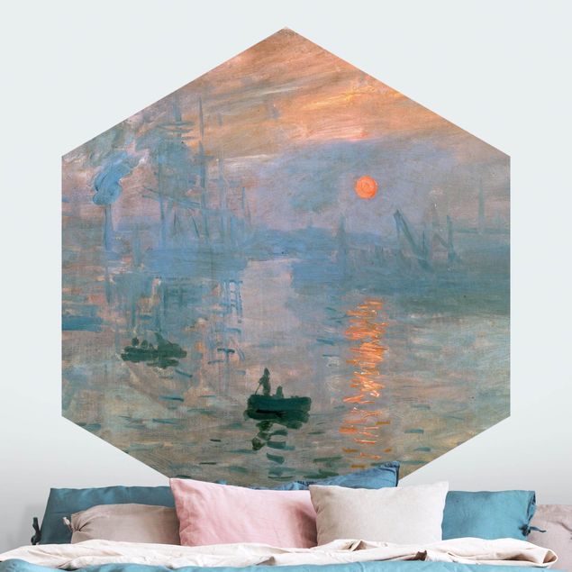 Hexagon Behang Claude Monet - Impression