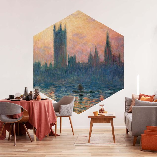 Hexagon Behang Claude Monet - London Sunset
