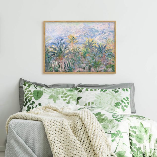 Ingelijste posters - Claude Monet - Palm Trees at Bordighera