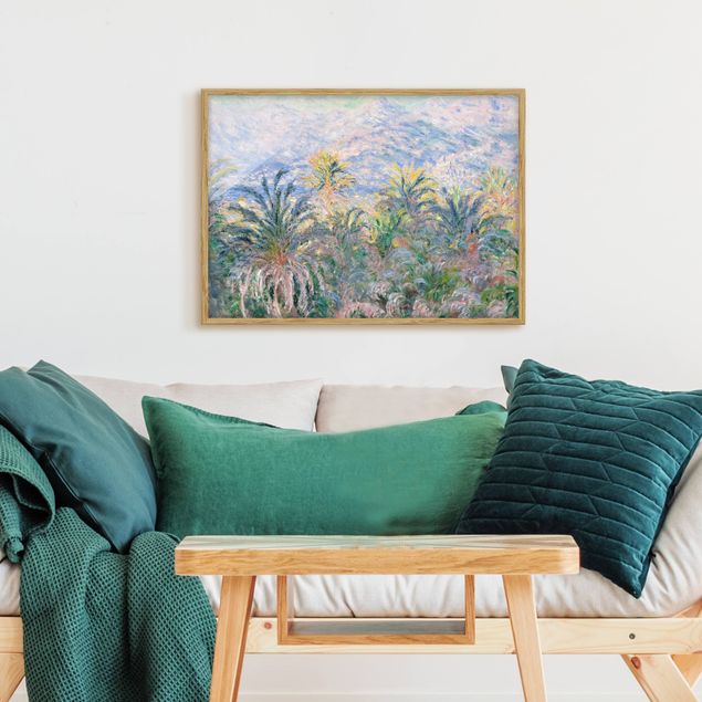 Ingelijste posters - Claude Monet - Palm Trees at Bordighera