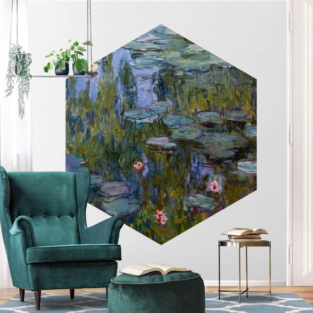 Hexagon Behang Claude Monet - Water Lilies (Nympheas)